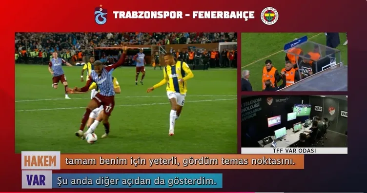 SON DAKİKA HABERİ! Trabzonspor-Fenerbahçe maçının VAR kayıtları açıklandı! İşte Atilla Karaoğlan ve Oğzhan Çakır'ın konuşmaları
