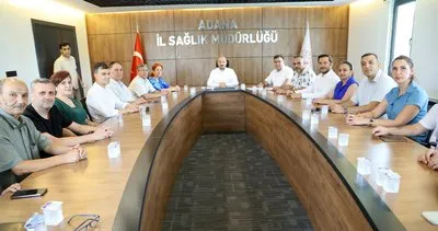 Sağlık müdürü Halil Nacar sendika yetkililerini kabul etti #adana
