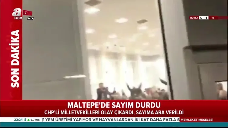 Maltepe’de sayım durdu! CHP olay çıkardı!