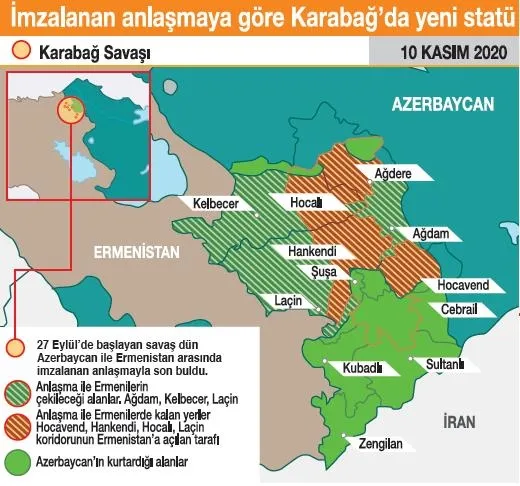 Son dakika haberi: Karabağ'ın yeni haritası ortaya çıktı! İki devlet tek zafer; Türkiye ve Azerbaycan'da sevinç gözyaşları...
