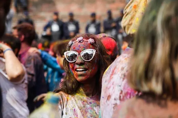 Nepal'de Holi festivali