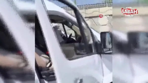 Bursa'da dolmuş şöförlerinin kavgası kamerada | Video