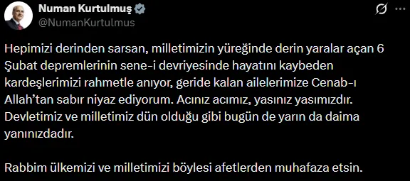 asrin-felaketinin-ucuncu-yildonumunde-siyasilerden-art-arda-paylasimlar-1770342021955.png Asrın felaketinin üçüncü yıl dönümünde siyasilerden art arda paylaşımlar!
