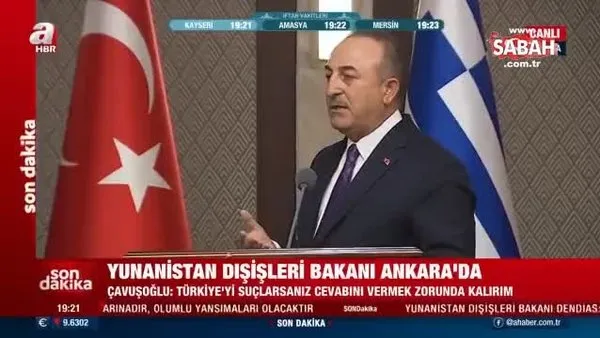 Dışişleri Bakanı Mevlüt Çavuşoğlu'ndan, canlı yayında Dendias'a tokat gibi cevap