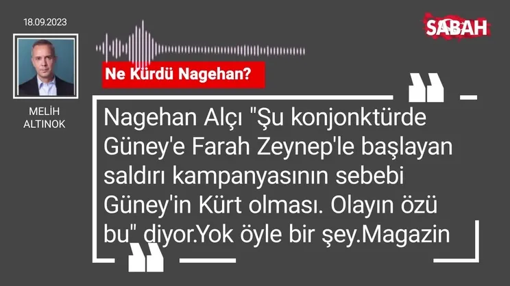 Melih Altınok | Ne Kürdü Nagehan?