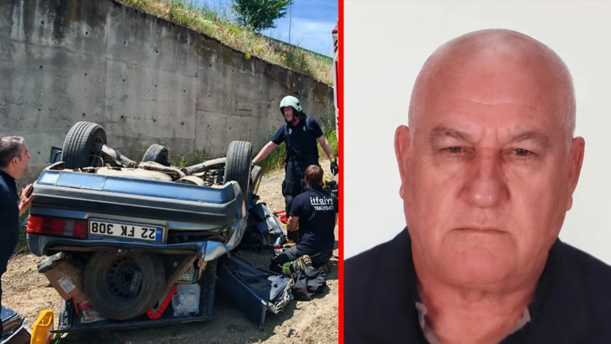 Tekirdağ'da otomobil 3 metrelik menfeze uçtu: Sürücü hayatını kaybetti