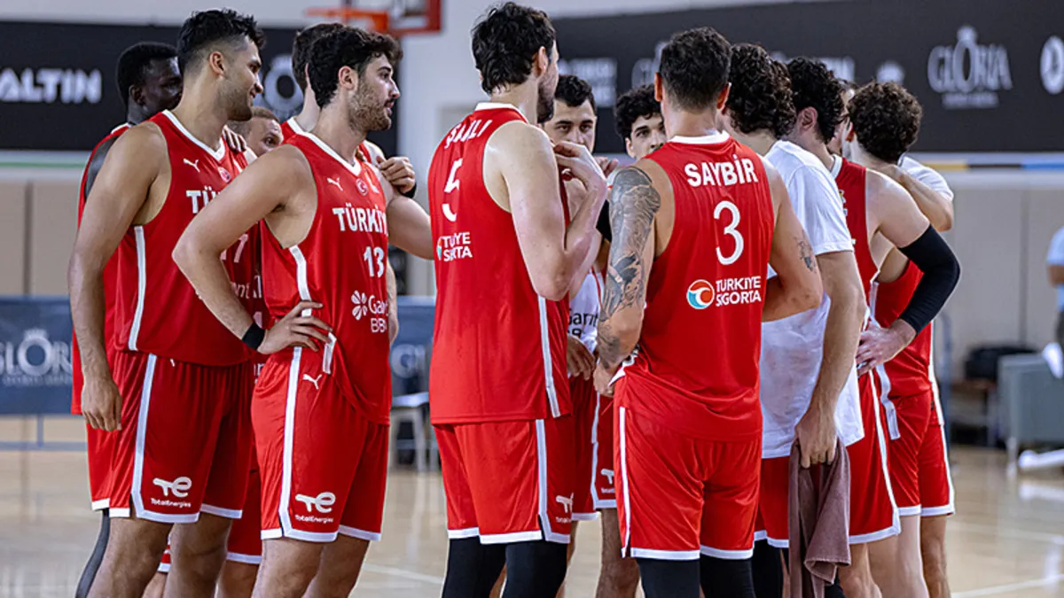 A Milli Erkek Basketbol Takımı antrenman sırasında