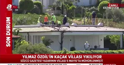 Sözcü Gazetesi Yazarı Yılmaz Özdil’in Bodrum’daki kaçak villasında yıkım işlemi başladı | Video