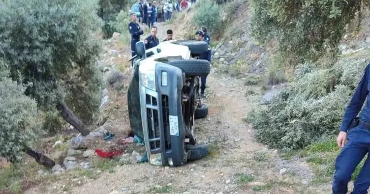 Milas’ta kamyonet uçuruma yuvarlandı: 1 ölü