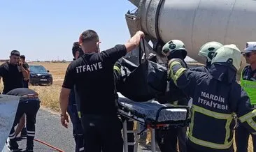 Mardin'de otomobil ile beton mikseri çarpıştı: 2 ölü 1 yaralı #mardin
