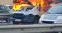 İstanbul Ataşehir TEM'de kamyonet alev alev yandı | Video