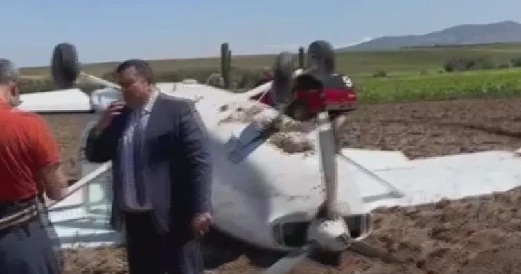 Son dakika: Aksaray’da eğitim uçağı düştü!
