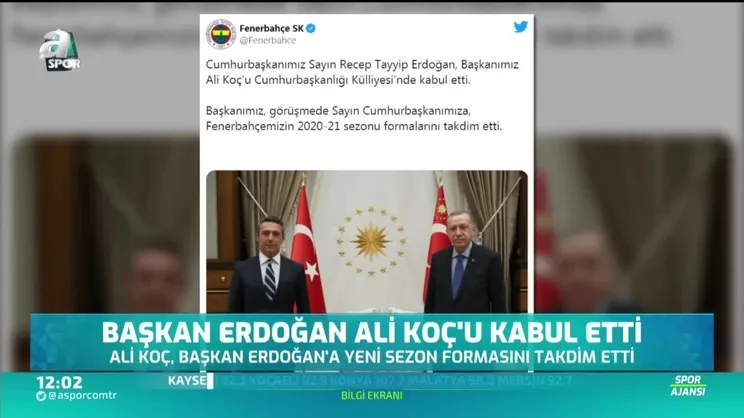 Başkan Erdoğan Ali Koç'u kabul etti