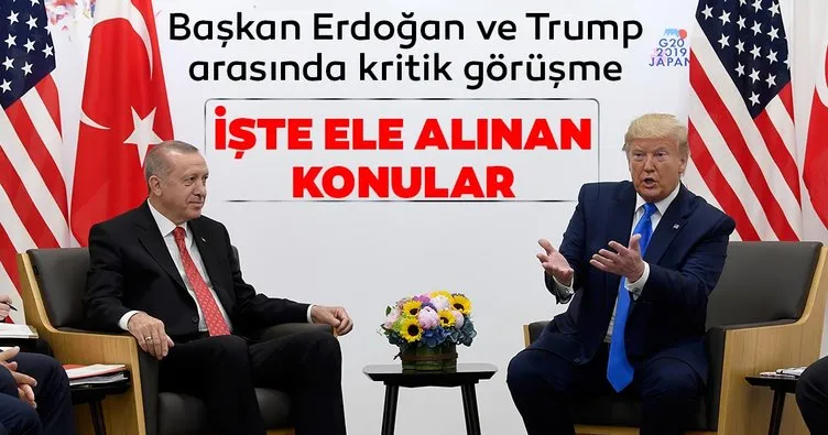 Son dakika: Başkan Erdoğan Trump ile görüştü