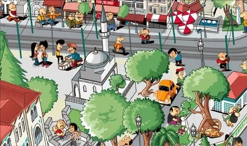 Google Earth'ün karikatür hali