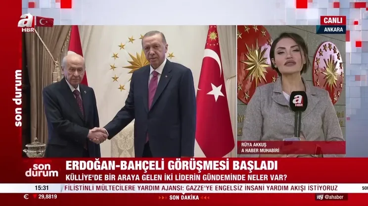 Erdoğan-Bahçeli görüşmesi başladı | Video