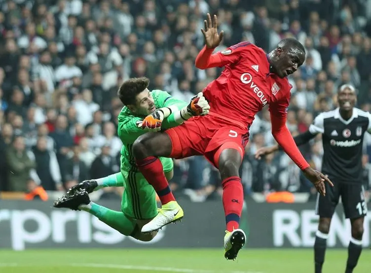 Beşiktaş-Lyon maçından kareler