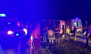 Denizli'de yolcu otobüsü devrildi: 28 yaralı #denizli