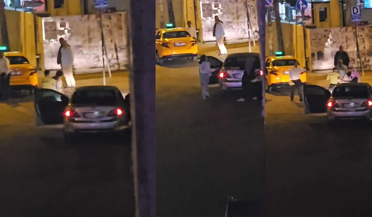 Kadını sokak ortasında yumrukladı: İmdadına bekçiler koştu!