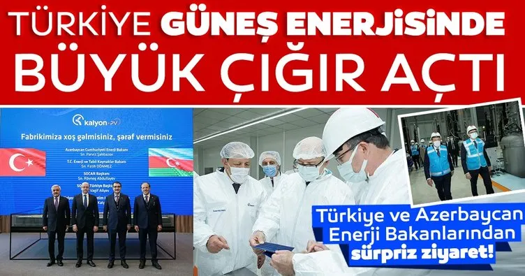 Türkiye ve Azerbaycan Enerji Bakanlarından sürpriz ziyaret: Türkiye güneş enerjisinde büyük çığır açtı