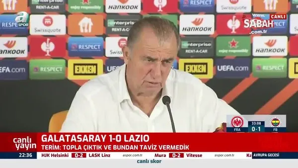 Fatih Terim Lazio maçından sonra konuştu: 