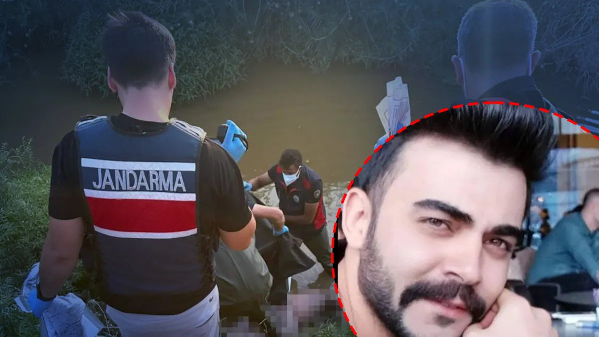 Hatay'ın Reyhanlı ilçesinde Asi Nehri kenarında bulunan cesetle ilgili inceleme yapan jandarma ekipleri.