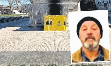 Tarihi çeşmeyi ateşe verdi