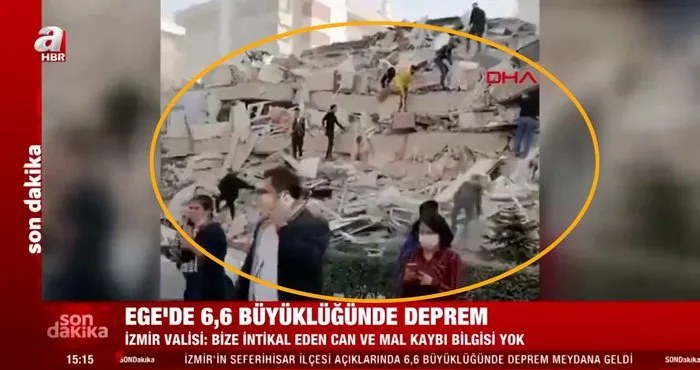İzmir’deki 6,6’lık depremden son dakika görüntüleri canlı yayında | Video