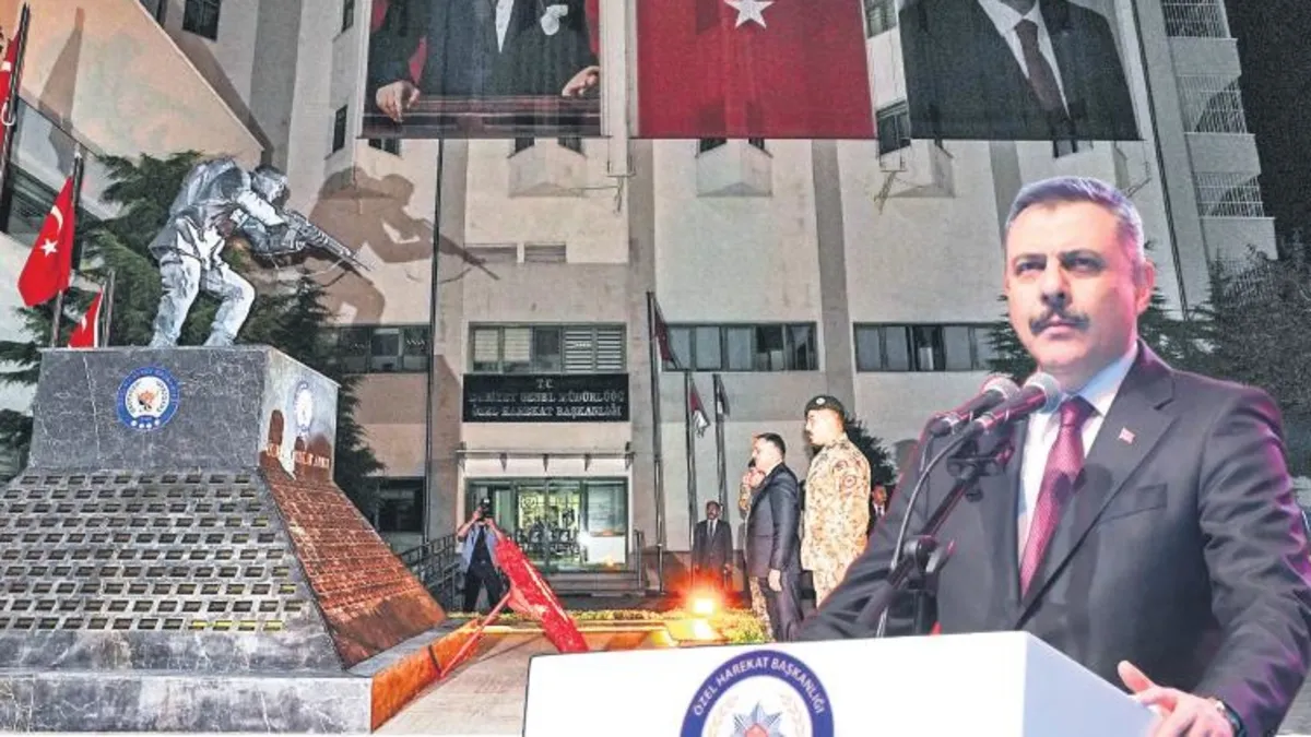 İçişleri Bakanı Mustafa Çiftçi, 15 Temmuz şehitleri anma programında konuşma yapıyor.