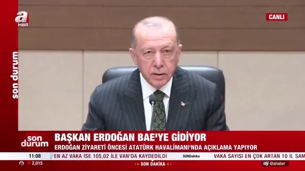 SON DAKİKA: Başkan Erdoğan kritik BAE ziyareti öncesi açıklamalarda bulundu