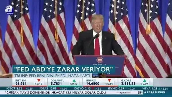 Trump'tan FED'e sert eleştiri