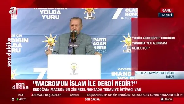 Son dakika! Cumhurbaşkanı Erdoğan'dan Macron'a sert sözler! 