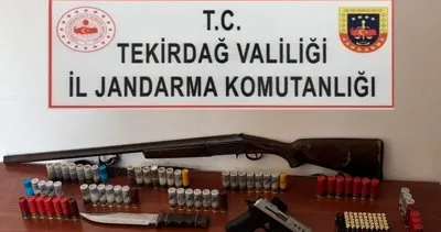 Tekirdağ’da ruhsatsız silah operasyonu! Çok sayıda tabanca ve fişek ele geçirildi #tekirdag