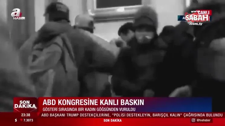 Son Dakika: ABD Kongre binasında kanlı baskın! Arbede sırasında bir kadın vuruldu | Video