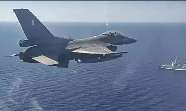 Ege Denizi’nde korku dolu anlar: Yunan Hava Kuvvetlerine ait F-16 suya çakıldı!