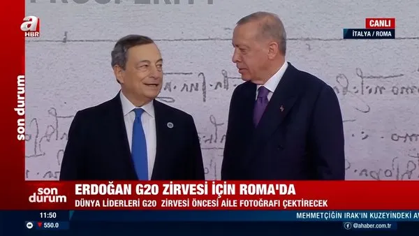 SON DAKİKA: Cumhurbaşkanı Erdoğan G20 Zirvesi için Roma'da