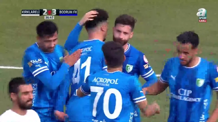 GOL | Kırklarelispor 2-3 Sipay Bodrum FK
