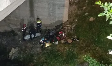 Motosikletiyle dere yatağına yuvarlanan turist hayatını kaybetti #trabzon