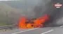 Pendik’te minibüs alev alev böyle yandı | Video