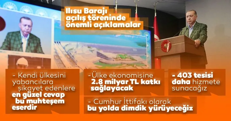 Son dakika | Ilısu Barajı’nda ilk türbin devreye girdi! Başkan Erdoğan’dan önemli açıklamalar...