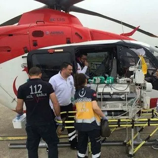 Hava ambulansı, kalp hastası bebek için havalandı
