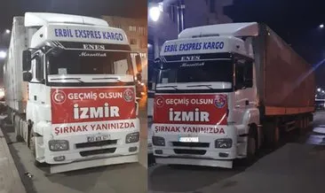 Şırnak’tan depremin yaşandığı İzmir’e 1 tır yardım
