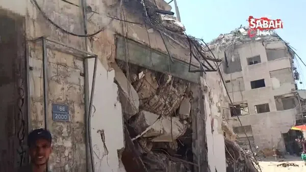 Gazzeli esnaf, bayram öncesi satışlarına mağazalarının yıkıntıları önünde başladı | Video
