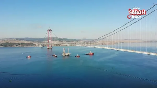 Dev platform 57 metre suya batırılarak 1915 Çanakkale Köprüsü altından çıkarıldı | Video