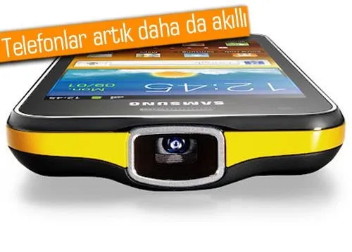 Samsung’un projeksiyon yapabilen akıllı telefonu : Galaxy Beam