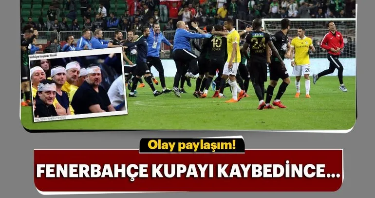 Fenerbahçe kupayı kaybetti, sosyal medya yıkıldı!