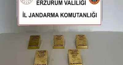 Erzurum'da 5 kilogram külçe altın ele geçirildi #erzurum