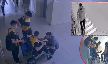 Bursa’da yürekleri ısıtan görüntü... Asansör bozuldu: Bedensel engelli öğrencisini sırtında taşıdı! O anlar kameralara yansıdı