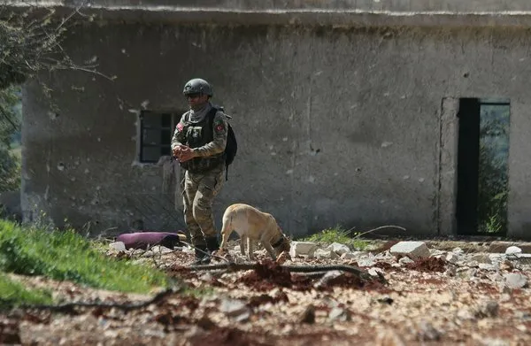 Afrin'in Racu beldesinde arama tarama çalışmaları sürüyor