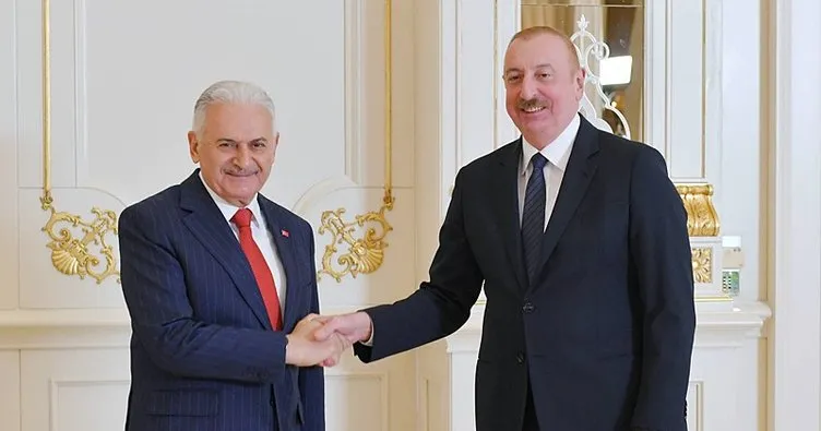 Azerbaycan Cumhurbaşkanı Aliyev, Binali Yıldırım ile görüştü